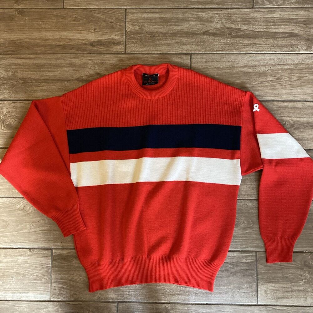 VINTAGE DEMETRE SWEATER Medium SKIING PURE VIRGIN WOOL SKI USA RETRO Grunge
